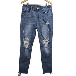 Judy Blue Distressed Jeans Womens 11 30 Skinny Fit Grunge Edgy Capsule